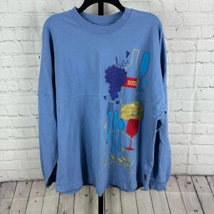 Disney Spirit Jersey Epcot Food and Wine Festival Blue Gold Size Large
